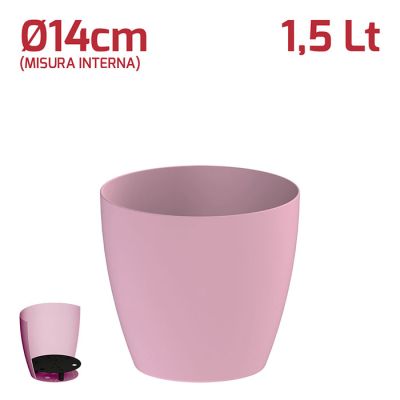 Vaso Fuji 1,5Lt D14cm Old Pink