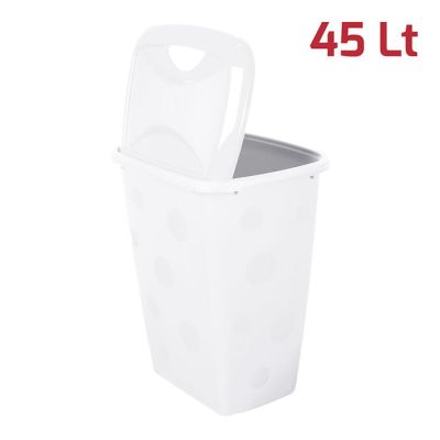Cesta Portabiancheria Syrio 45Lt Bianco Ghiaccio