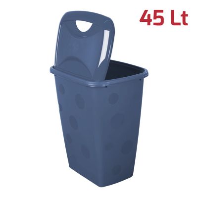 Cesta Portabiancheria Syrio 45Lt Blu Avio