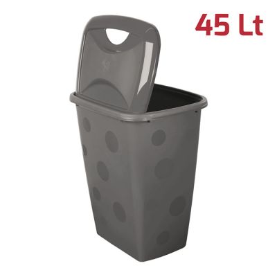 Cesta Portabiancheria Syrio 45Lt Grigio Talpa