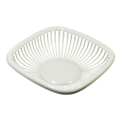 Cestino Quadrato Bianco Panna