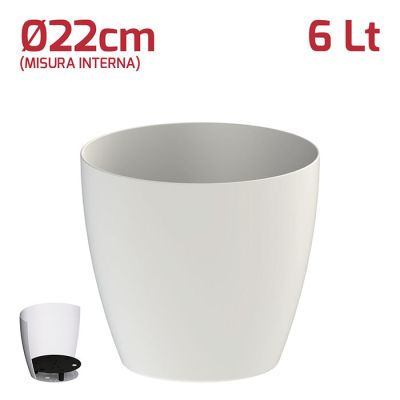 Vaso Fuji 6Lt D22cm Bianco