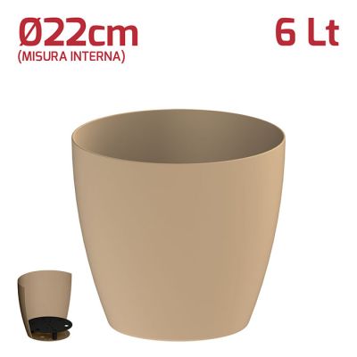 Vaso Fuji 6Lt D22cm Moka