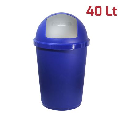 Bidone Zeuss 40Lt Blu Scuro con Battola Silver