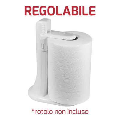 Porta Rotolo Da Tavolo Regolabile Bianco