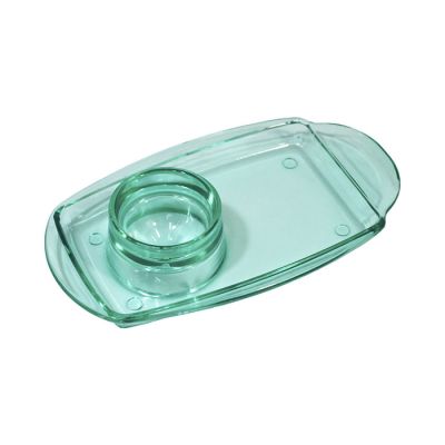 Portauovo/Vassoietto Verde Salvia Trasparente