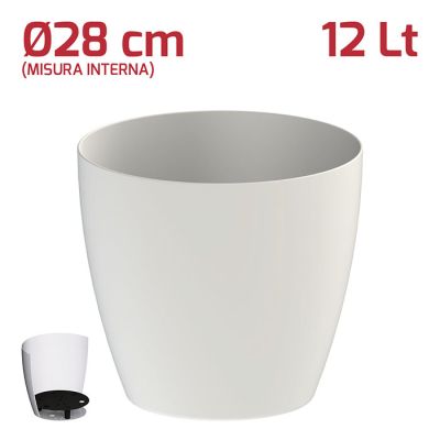 Vaso Fuji 12Lt D28cm Bianco