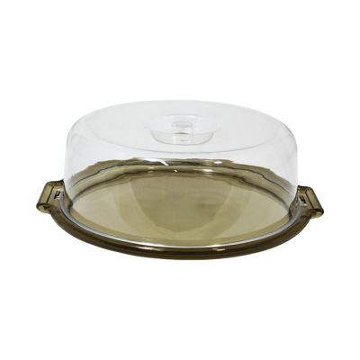 Portadolci Tondo Small D33cm Base Taupe Trasp.