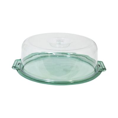 Portadolci Tondo Small D33cm Base Verde Salvia Tr.