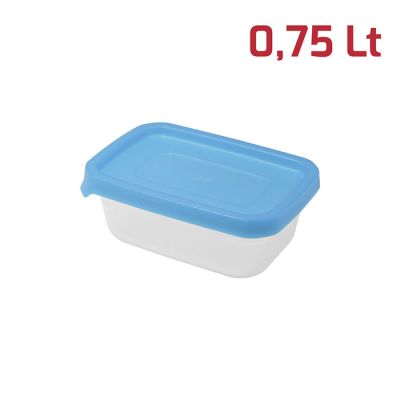 Contenitore Fresko Rett. 0,75L Cop. Azzurro Trasp.