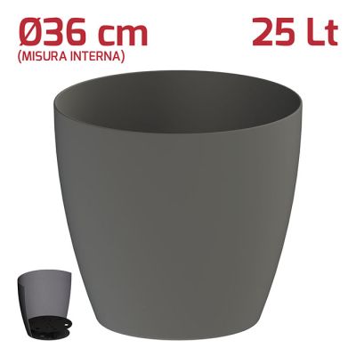 Vaso Fuji 25Lt D36cm Grigio