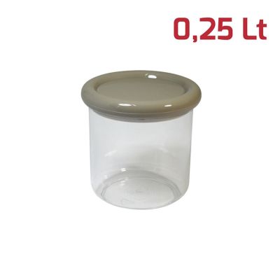 Barattolo Brio Tondo 0,25L Cop. Grigio Caldo