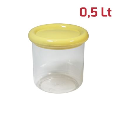 Barattolo Brio Tondo 0,5L Cop. Giallo Pastello