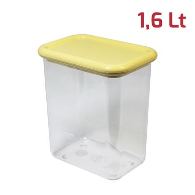 Barattolo Brio Rett. 1,6L Cop. Giallo Pastello