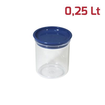 Barattolo Like Tondo 0,25L Coperchio Azzurro