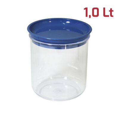 Barattolo Like Tondo 1L Coperchio Azzurro