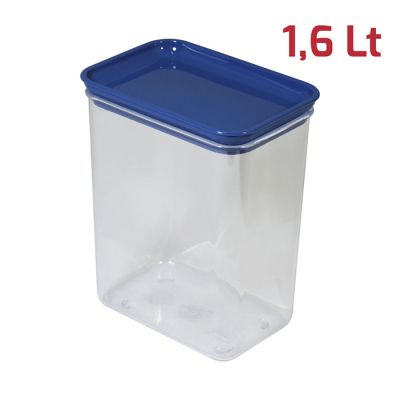 Barattolo Like Rettangolare 1,6L Cop. Azzurro