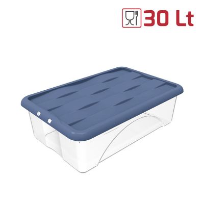 Storage Box Dune 30Lt Trasp + Cop Nordic Blue