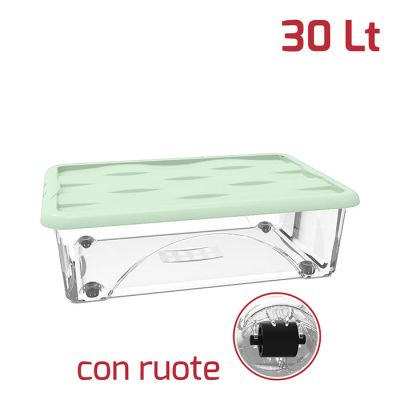 Storage Box Dune 30Lt Con Ruote Trasp + Cop Salvia