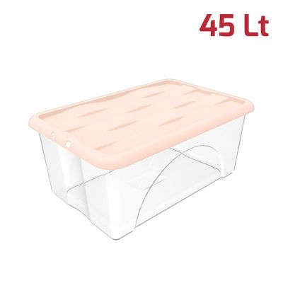 Storage Box Dune 45Lt Base Trasp+Cop Rosa