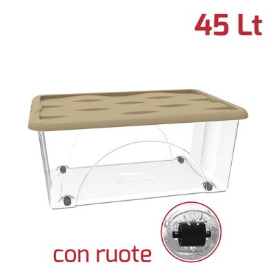 Storage Box Dune 45Lt Con Ruote e Coperchio Tortor