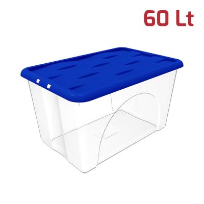 Storage Box Dune 60Lt Base Trasp + Cop Blu
