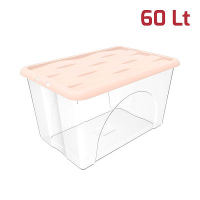 Storage Box Dune 60Lt Base Trasp+Cop Rosa