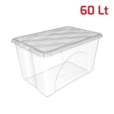 Storage Box Dune 60Lt Trasparente Con Cop Trasp