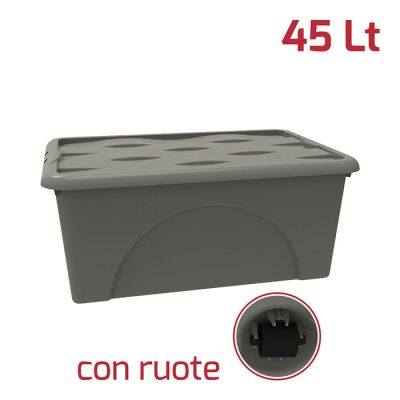 Storage Box Dune 45Lt C/Ruote Grigio Talpa