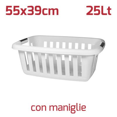 Cesta Anthares Bianco Ghiaccio con Maniglie