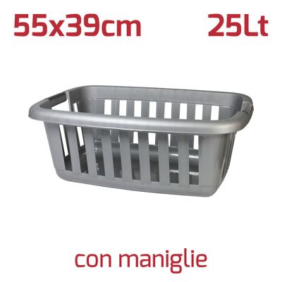 Cesta Anthares Silver con Maniglie