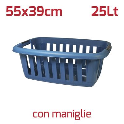 Cesta Anther Blu Avio con Maniglie