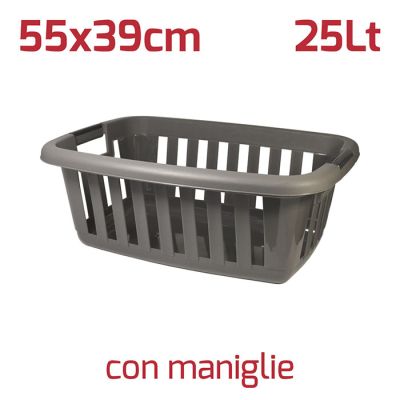 Cesta Anthares Grigio Talpa con Maniglie