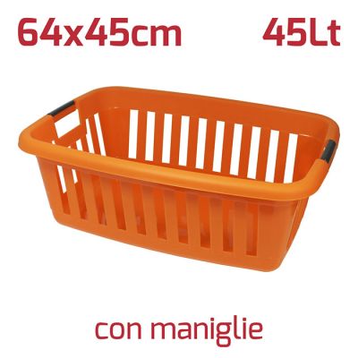 Cesta Athena Arancio Brillante con Maniglie
