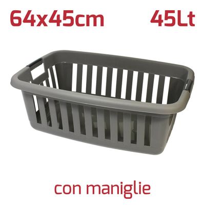 Cesta Athena Grigio Talpa con Maniglie