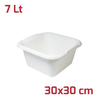 Bacinella Quadrata Isi 30x30cm 7L Bianco