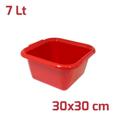 Bacinella Quadrata Isi 30x30cm 7L Rosso