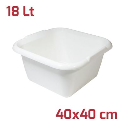 Bacinella Quadrata Isi 40x40cm 18L Bianco