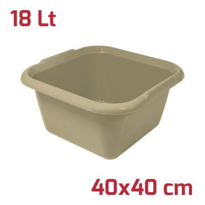 Bacinella Quadrata Isi 40x40cm 18L Mocha