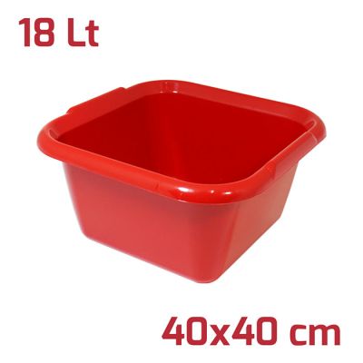 Bacinella Quadrata Isi 40x40cm 18L Rosso