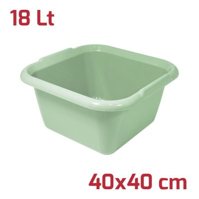 Bacinella Quadrata Isi 40x40cm 18L Verde Salvia