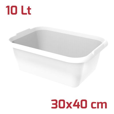 Bacinella Rettangolare Isi 30x40cm 10L Bianco