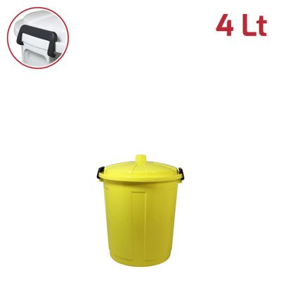 Mini Bin 4Lt Giallo con Chiusure in Plastica