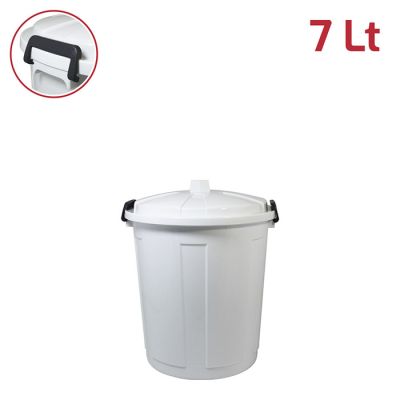 Jolly Bin 7Lt Bianco con Chiusure in Plastica