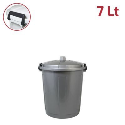 Jolly Bin 7Lt Silver con Chiusure in Plastica