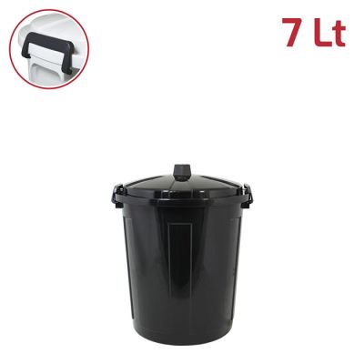 Jolly Bin 7Lt Nero con Chiusure in Plastica