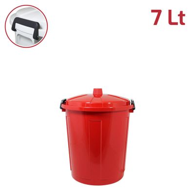 Jolly Bin 7Lt Rosso con Chiusure in Plastica