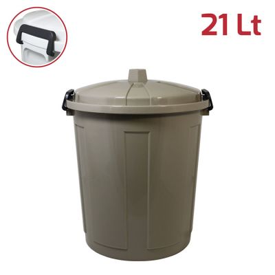 Maxi Bin 21Lt Mocha con Chiusure in Plastica