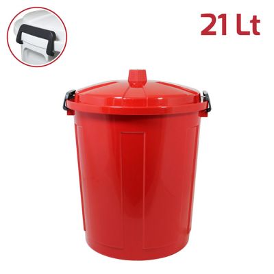 Maxi Bin 21Lt Rosso con Chiusure in Plastica