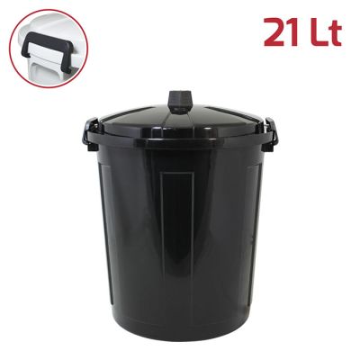 Maxi Bin 21Lt Nero con Chiusure in Plastica
